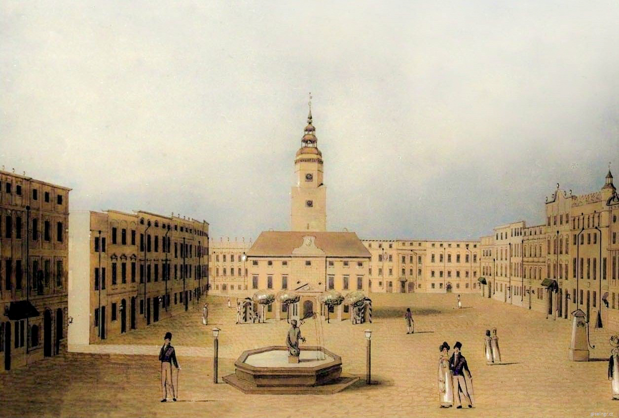 Horní náměstí na malbě Georga Fritsche
