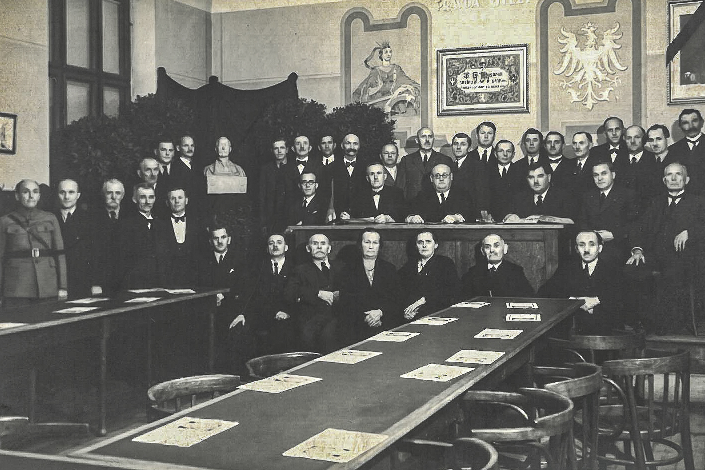 Smuteční tryzna za T. G. Masaryka na kateřinské radnici